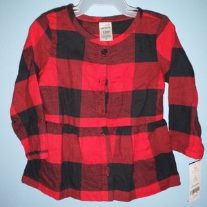 Baby flannel ruffle shirt